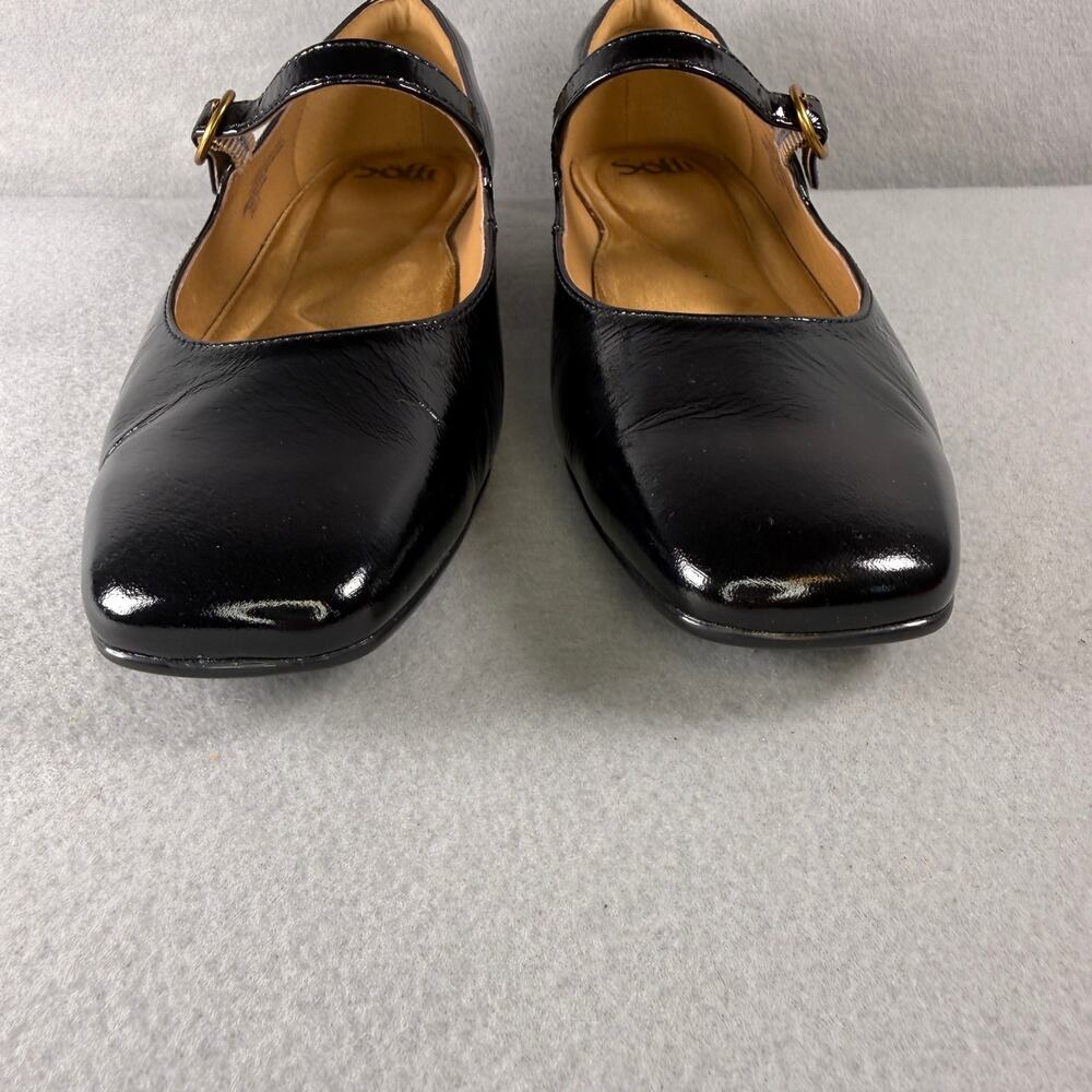 Sofft Elsey Mary Jane Black Patent Leather - square toe low block heel  Size 9M - Picture 3 of 9